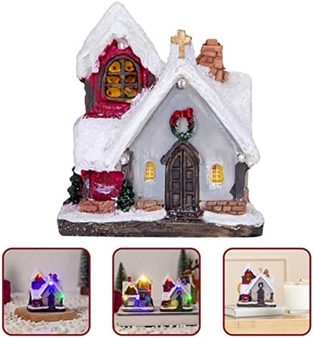 Лабимп Детска одмор село смола таблета светло за кабина вила анимирани материјали светлечки мали фигурини декорации Божиќни украси празници