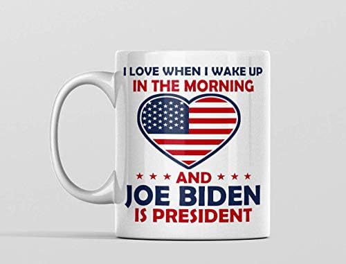 Смешни Бајден Кригла-Ми Се Допаѓа Кога ќе Се Разбудам Во Утринските Часови И Џо Бајден Е Претседател Кафе Кригла Прави Одличен За Демократите