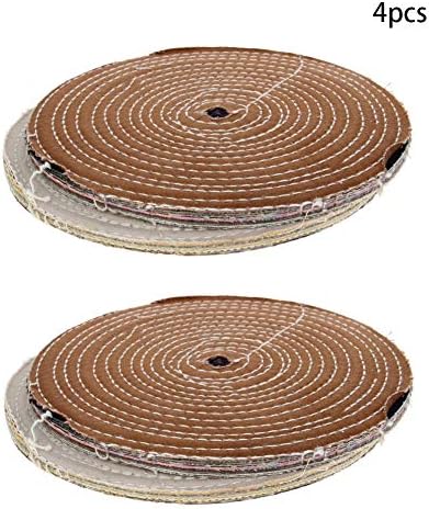 Xucus utoolmart 4/5/6/8/10/12 -инчи 100 ~ 300мм дебели спирално зашиено памучно тркало за памук за полирање и мелење 2 парчиња/4