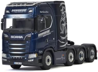 WSI за Scania S Highline CS20H ​​8x4 Space Cab Donohue Heavy Hauelage 1/50 Diecast Truck Pre-Buted Model