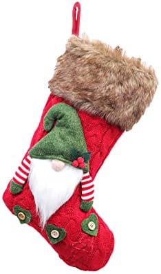 Орнамент за замок Божиќ Божиќни торби чорапи чорапи Дедо џуџе подарок црвени украси чорапи Божиќ Божиќна декорација и виси Божиќно украси