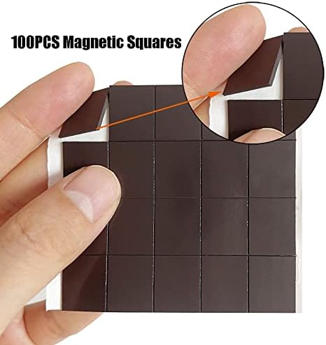 Магнетски квадрати за акварел Полови тави празни четвртини тави мини тави магнет лента со 3 метри силна лепила за поддршка на DIY уметнички