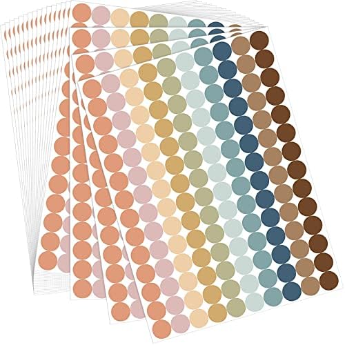 Tallew 2800 парчиња 3/4 инчи 10 етикети за кодирање во боја со дијаметар во боја