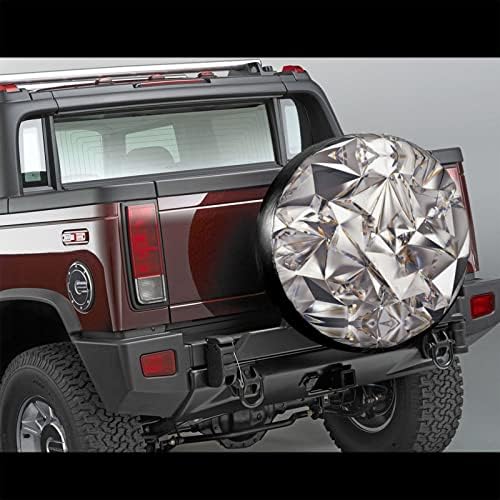 Сјај апстрактна дијамантска кристална шема на гуми, резервни капаци на гуми, преносни торби со тркала, за лесен транспорт, универзално
