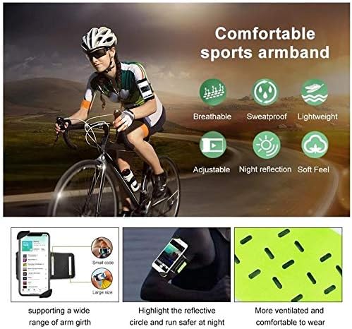 Фудбал за Huawei Honor 10x Lite - FlexSport Armband, прилагодлива амбалажа за тренинг и трчање за Huawei Honor 10x Lite - Stark Green