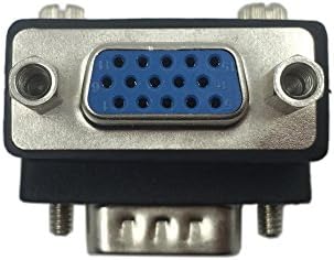 Cerrxian 90 степени VGA 15 пински машки до женски продолжен кабел за конвертор Адаптер спојка
