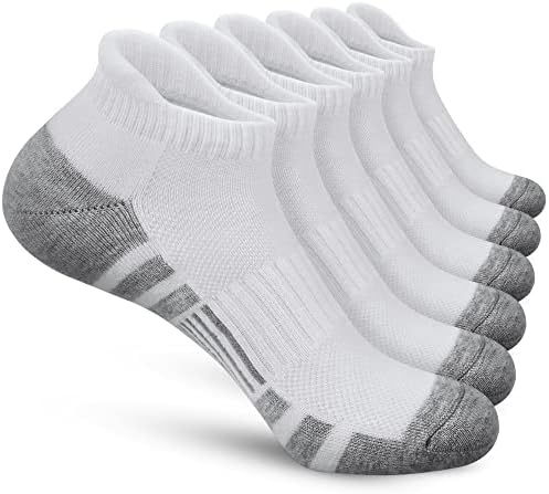 Felicigeely глуждот атлетски трчање чорапи со низок исечен спортски чорапи за дишење на табулаторот за мажи жени 6 пара пара