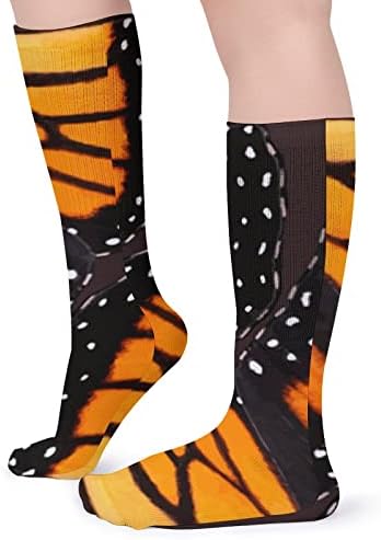 Портокалова монарх пеперутка крилја цевки чорапи екипаж чорапи дише атлетски чорапи чорапи на отворено за унисекс