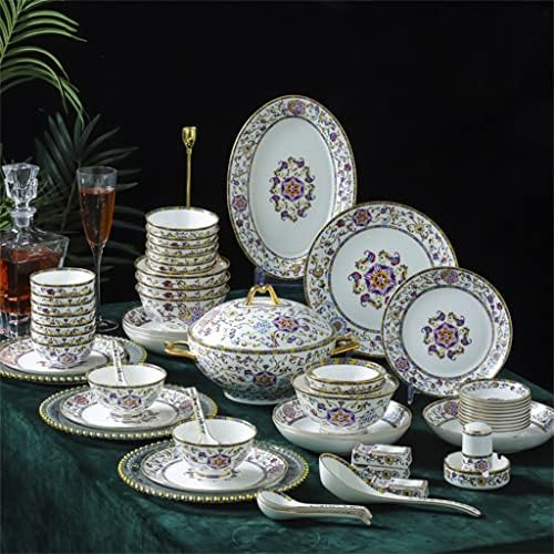 Себор за садови Genigw за дома свадбена керамичка чинија со чинија со ориз и лажица сет на располагање