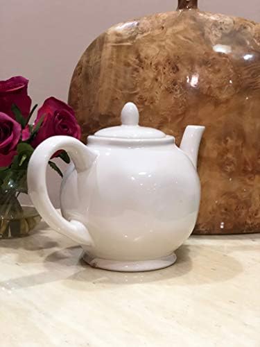 Ретка керамика на кралицата Дан, голема чаша чајник чајник, бел