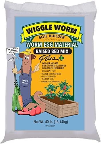 Buggle Builder Soil Builder Подигната мешавина од кревет - Материјал од јајце од црви измешан со без мирис Wiggle црв чист црв кастинг - сите