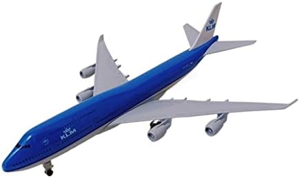 Модели на авиони на Apliqe 20 см за KLM Airlines Boeing 747 B747 Die Cast Allow Metal Airplane Model со Wheels Airplane Graph Graphic Display