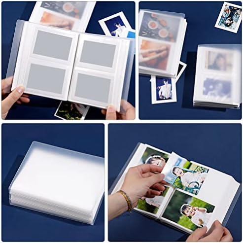 Toyvian гроздобер слики 2 парчиња транспарентен фото албум книга ScrapBook Фото албум 4 инчен рачно изработен албум за албуми