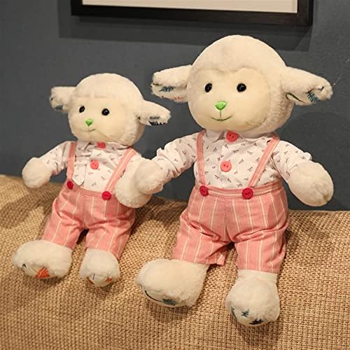 Плишани кукли Miquanggo Симпатична облека овци камила кукла кукла играчка мала бела овца, кукла, спиење, перница, бебе, роденден на подароци: