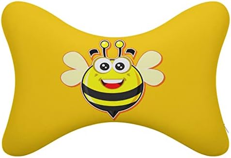 Симпатична пчела 2 парчиња перници за вратот на автомобилот Дишев автоматски перниче за глава удобна перница за седиште во автомобилот
