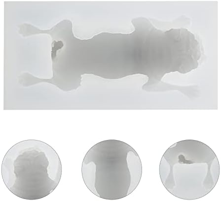 Supvox 3D Pug Dog Shape Silicone Mod, мувла од мувла од мувла, полимерна глинеста мувла, занаетчиска, епоксидна смола, алатки за декорација