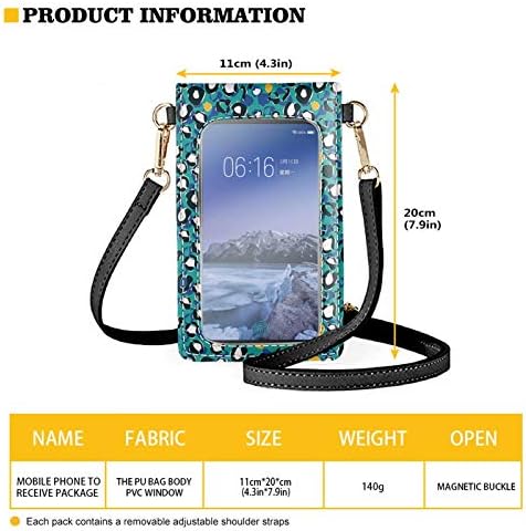 Снилети Мобилен Телефон Торба Кожа Со Допирен Прозорец На Екранот/Прилагодлив Ремен