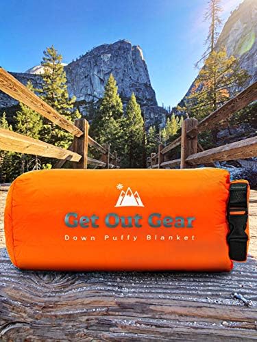 Извадете ја менувачот за кампување - Сина и портокалова пакет - подуен, пакуван, лесен и топол | Идеално за отворено, кампување,