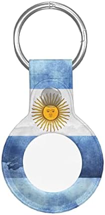 Стп Кожа Airtag Tracker Заштитен Случај Аргентина Знаме Ретро Airtags Случај Airtag Носителот