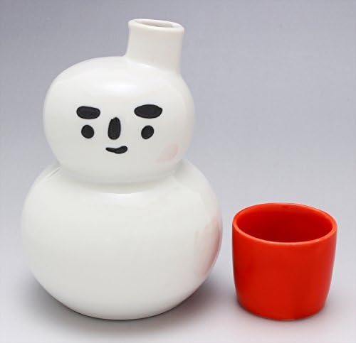 かじゅ ある ふ ふ Mino Ware Snowman Sake Container Tokuri, セット