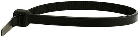 Monoprice 105797 8-инчен 50 bs издавачки кабелска вратоврска, 100-парчиња/пакувања, црно