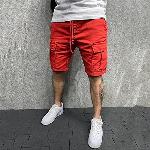 Машки шорцеви на РТРДЕ Обични модни модни летни работи со мулти-џебни шорцеви лабави на отворено обични шорцеви мажи