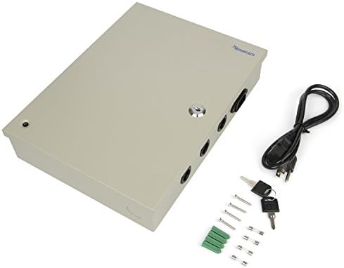 Xenocam 18 канали порта 12V DC 30 AMP Amper Glass Fuse Дистрибуирана кутија за напојување за безбедносен систем за CCTV DVR и камери