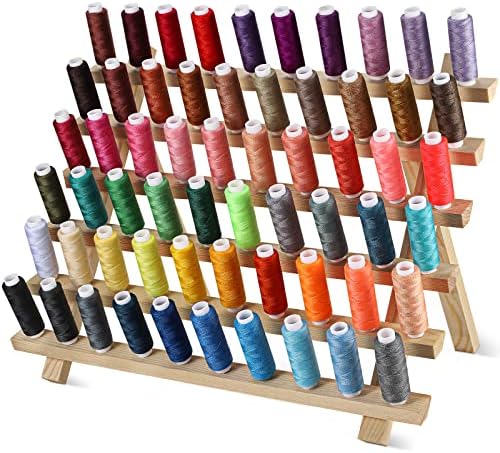 Комплети за навои за шиење Ciaraq, 60 бои полиестер 250 јарди по лапчиња за шиење на рацете и везови
