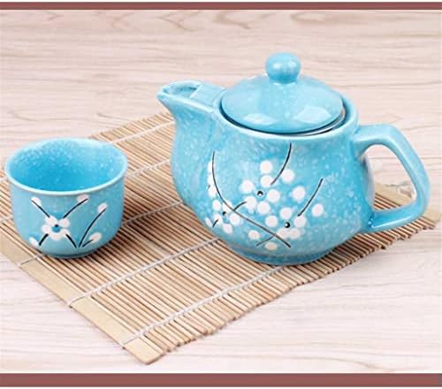 Lkyboa цреша цвета чајник сет 1 тенџере 6 чаши керамичко пиење сет чајник за чај од чај од чај