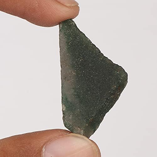 35,95 КТ Зелен жад природно заздравување кристал лабав скапоцен камен за јога, декорација, полирање, трескање, заздравување