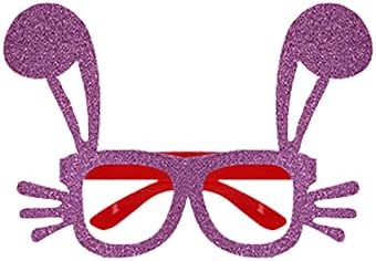 Домаќин за велигденска забава за новини, носат новини, детска забава облечете се симпатично зајаче пилешко велигденско јајце очила рамка за партии знамиња на жица