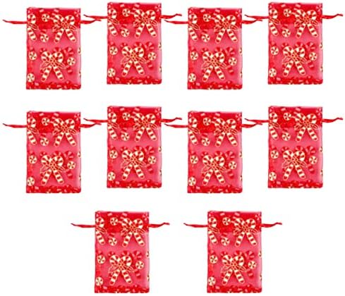 Кабилок 30 парчиња Божиќ Го Фаворизира Дизајнот На Роденденски Подарок Божиќна Торбичка Подарок Празнични Трска Материјали За Двојни Торби
