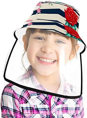 Заштитна капа за возрасни со штит за лице, рибарска капа Анти сонце капаче, череп Цвет црно и бело