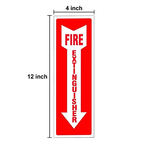 Пожарникар за гаснење знак 5 пакувања за безбедност на противпожарен апарат 4 x 12 5 MIL винил - ламинирана за крајна заштита, трајност
