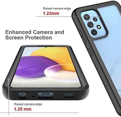 Покриеност на телефонски куќишта Комплетна заштитна кутија компатибилна со Samsung Galaxy A72 Hard PC+Soft Silicone TPU 3IN1 ShockProof Заштитна