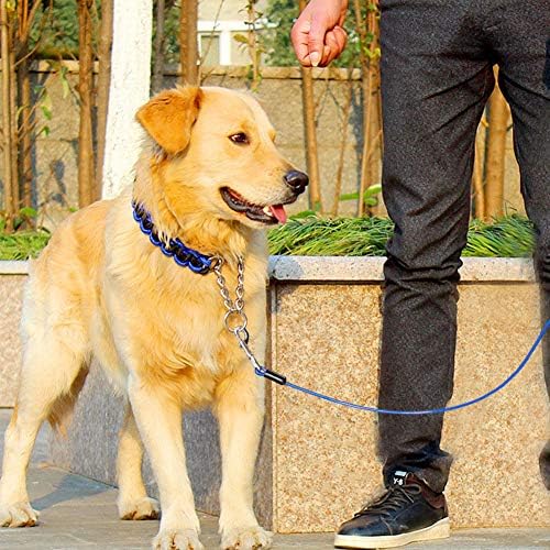 Maypaw 6 Feet Chew Chew Dog Dog Leash, силен кабелски кучиња олово челик кабел поводник со мека рачка за залепена рачка за мали средни и големи кучиња
