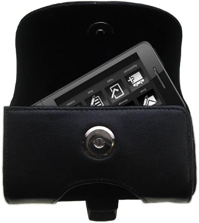 Гомадски Појас Монтирани Кожа Случај Обичај Дизајниран ЗА HTC Осигурувач-Црна Боја Со Отстранлив Клип