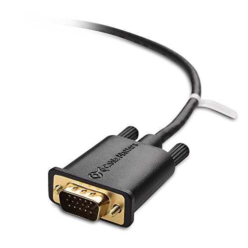 Кабелски работи Mini DisplayPort до VGA кабелот во црна 6 нозе - Thunderbolt и Thunderbolt 2 порта компатибилен
