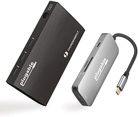 Приклучливиот Пакет Гром 4 Центар Вклучува USB-C ДО 4k HDMI Адаптер и 7-во - 1 Multiport Адаптер, 60w Полнење На Лаптоп, Компатибилен