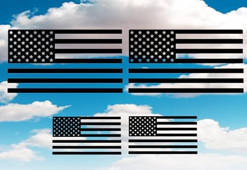 Видиги 4 Спакувајте Бело И Црно БЕЗ Позадина Американски Знамиња | 2 Знамиња 7,5 х 4,2 инчи; 2 Знамиња 3,75 х 2,25 инчи | Знаци