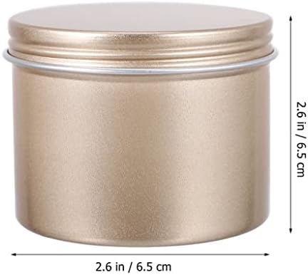 Cujux Божиќни тегла садови контејнери за бонбони лименки ароматерапија може да кафе -празно метални свеќи со метални држачи за восок