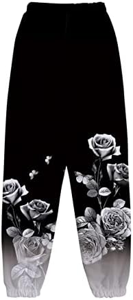 Џогери за жени облечени, женски трендовски високи половини џогери тренингот атлетски салон за џебови со џебови