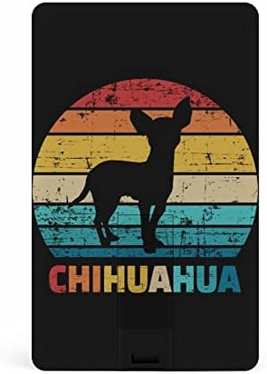 Гроздобер картичка Chihuahua Dog USB 2.0 Flash Drive 32g/64g шема отпечатена смешна