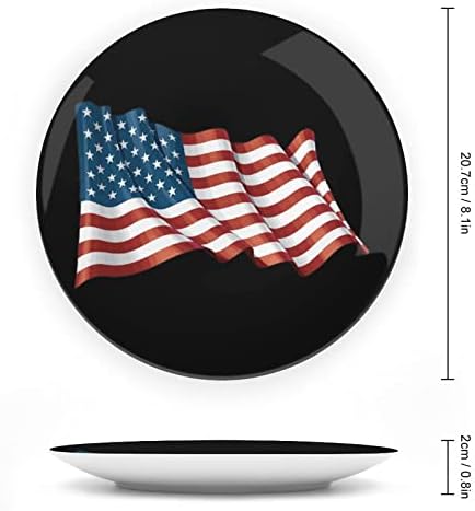 Знаме на САД Смешна коска Кина Декоративна чинија со кружни керамички плочи занает со приказ за украси за внатрешни работи