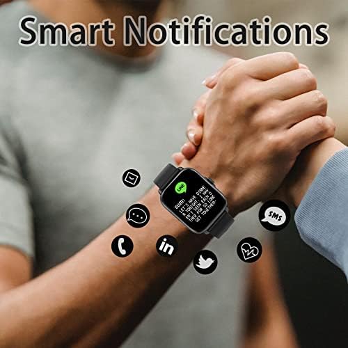DXPICR [2 Часовници] Паметен Часовник, Паметен Часовник Со Целосен Екран На Допир За Телефони Со Android и iOS Компатибилен Фитнес