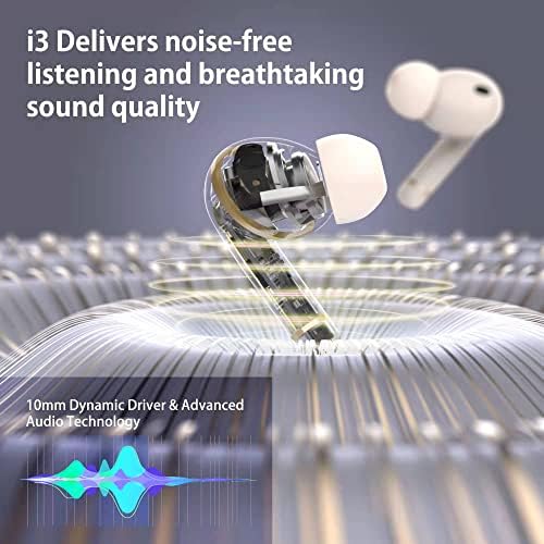 Insmy безжични ушни уши хибридни активни бучава Откажување водоотпорни слушалки со 6 мики за јасни повици автентичен аудио голем бас, 36