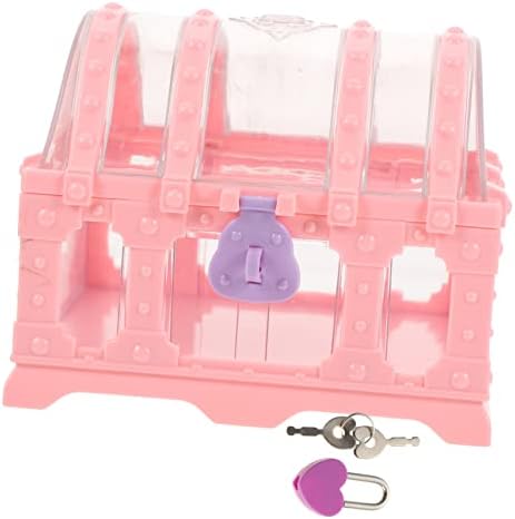 Стобок 4 парчиња Кутија Богатство Градите Облека Розова Дијамант Пластика Дете