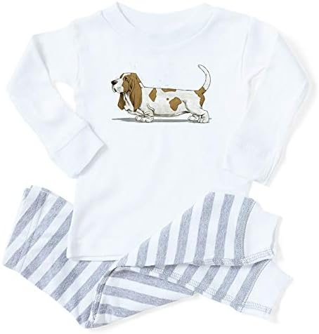 Cafepress Basset Hound Hound Baby/Toddler Long Sleeve Pajama сет