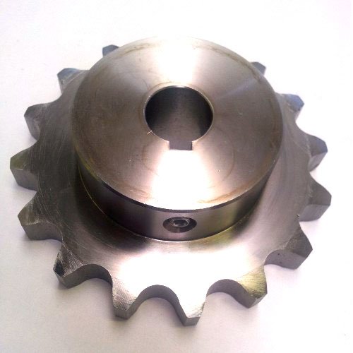 АМЕТРИК 22B19 ISO 05B-1 SPROCKET 19 заби 52,5 mm O.D. , 30 mm Hub Dia, 14 mm Вкупна ширина, 019 заби, челик 17 mm H8 Bore, 5x2.3 Keyway M5 завртки,