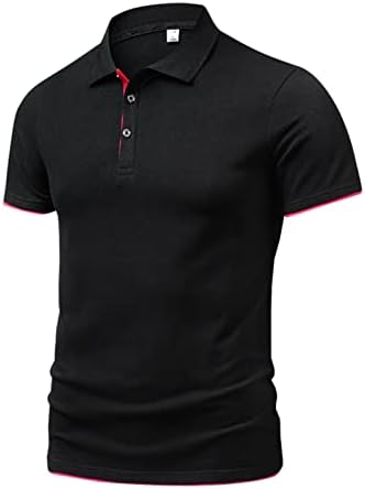 Руируилико мажи летни поло маици случајни маички со кратки ракави, патент до опуштено вклопување 3Д отпечатоци голф спортови
